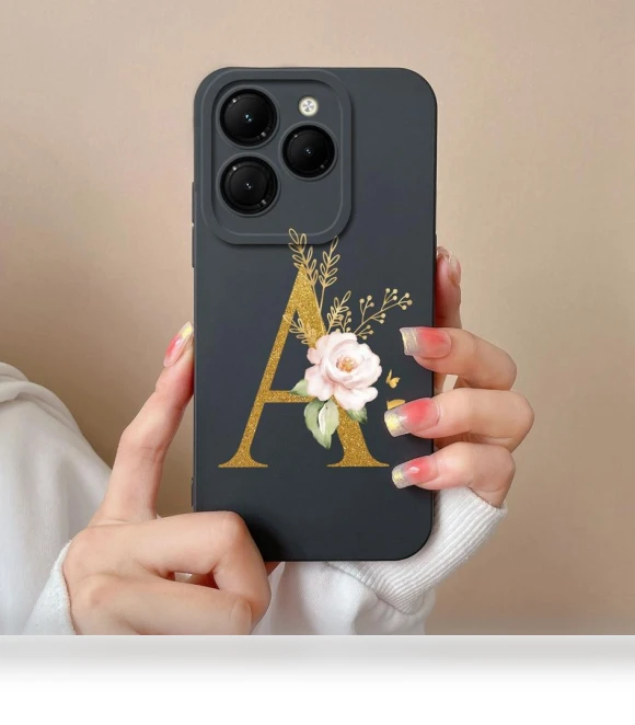 Luxury Letters Liquid Silicone Phone Case — Basic Cases, New Style Case
