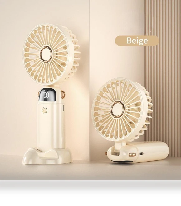 Mini Portable Fan with Smart LED Digital Display — Portable Cooling Solutions, TOP HOME