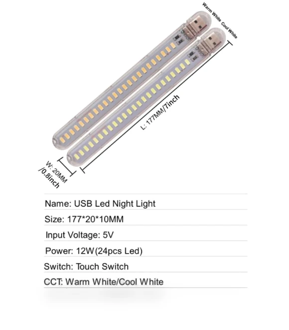 Mini Portable USB Light Bar — Book Lights, Cosy Homes