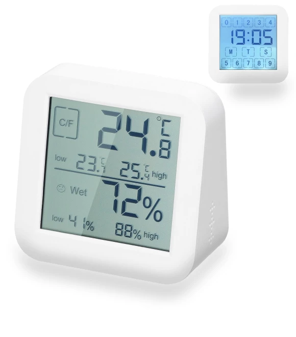 Multifunctional LCD Digital Touch Screen Hygrothermograph — Home Climate Control, TOMTOP JMS