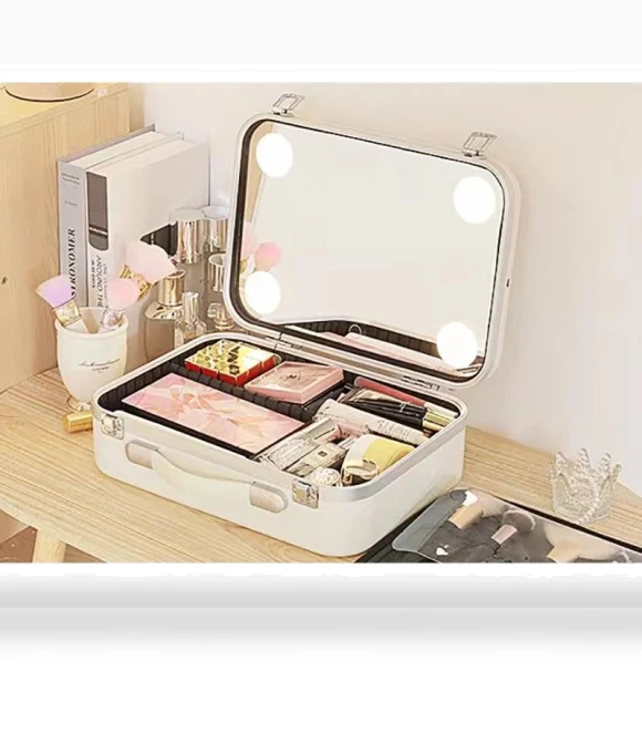 Smart LED Cosmetic Case with Mirror — Cosmetic Cases, Makeup Kits