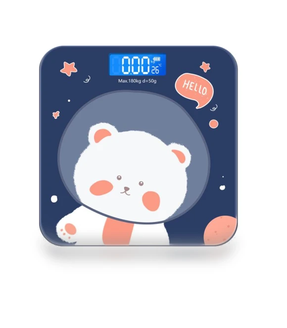 Cartoon Bear Smart Bathroom Scale — Weight Management Tools, Refreshing Home