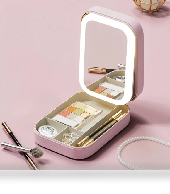 Smart LED Cosmetic Mirror Case — Cosmetic Cases, Makeup Kits