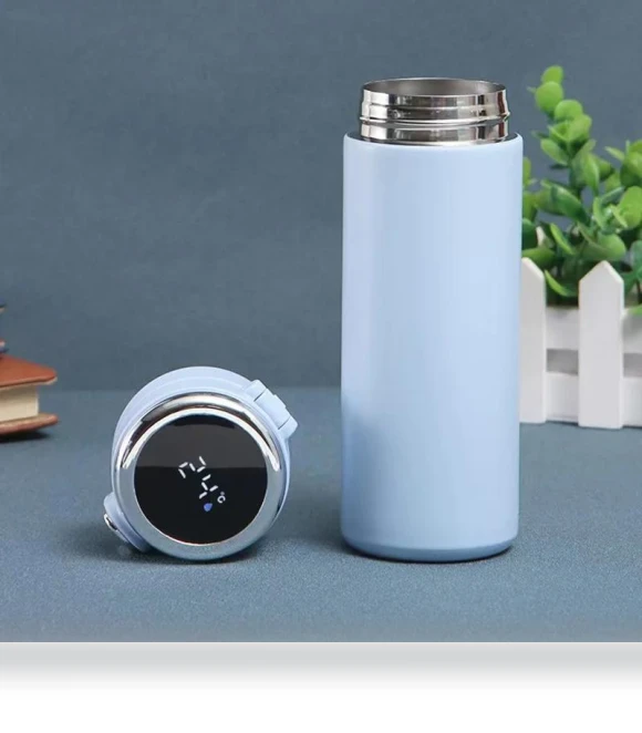 Smart LED Temperature Display Thermos — Travel Drinkware, Binchi Fitness