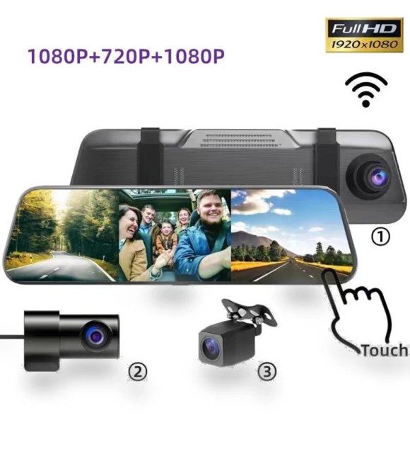 3-Channel Dash Cam — Dashboard Cameras, Cars Auto Home