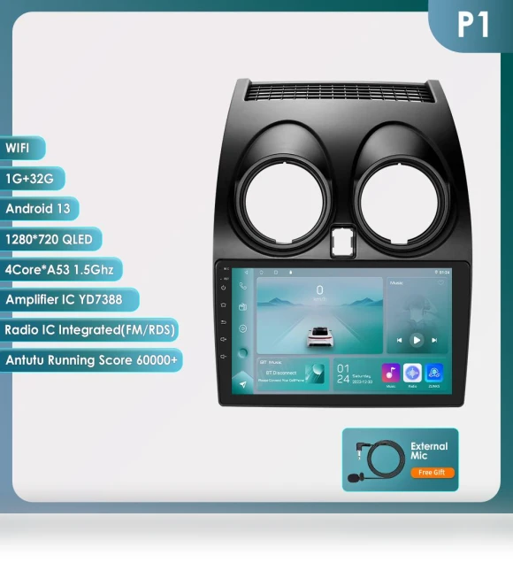 AI Voice Car Radio with Android Auto and Carplay — Navigation & GPS Accessories, Hizpo
