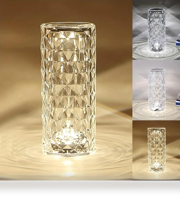 Crystal Diamond Table Lamp — Desk & Table Lighting, Tool parts
