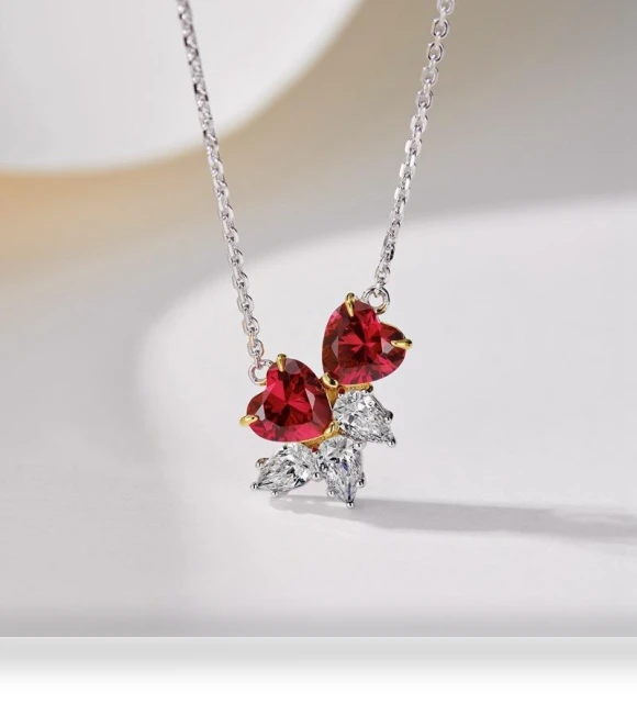 Expanded Touch Network Heart-Shaped Open Ring Necklace Earrings Set — Jewelry Sets, BELLA BOX