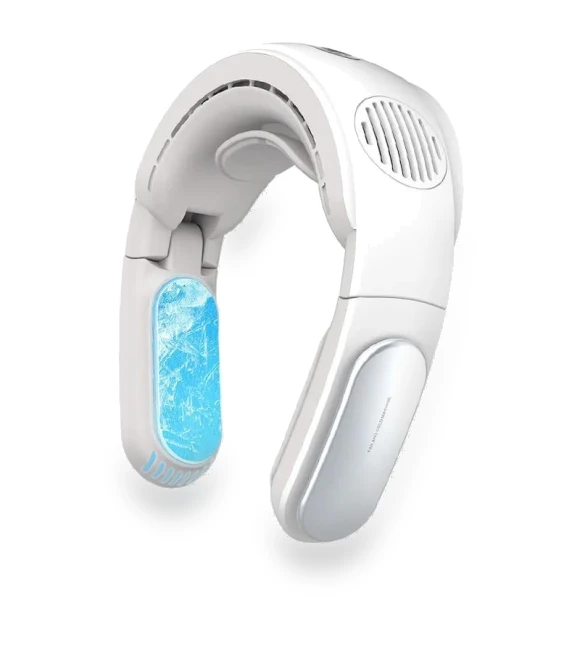 Mini Neck Hanging Bladeless Fan — Portable Cooling Solutions, Photography