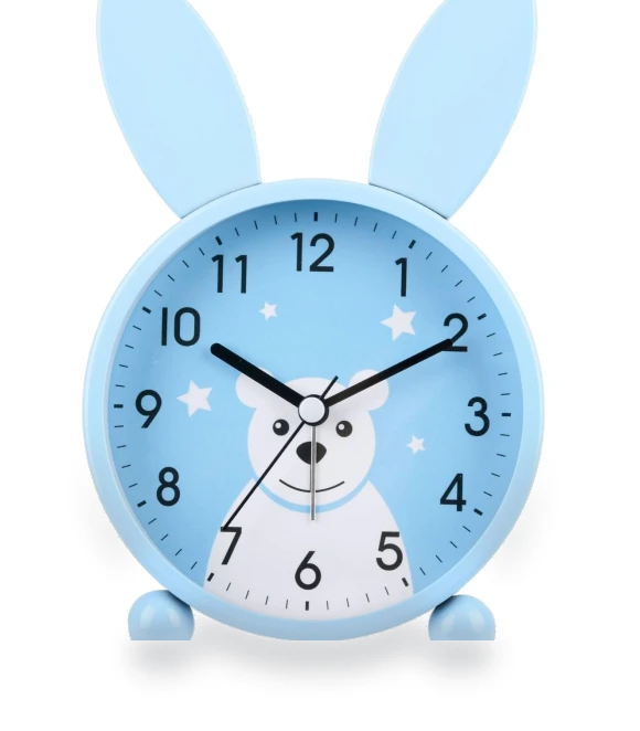 Cartoon Alarm Clock with Rabbit Ears — Clocks, Fashionable bags
