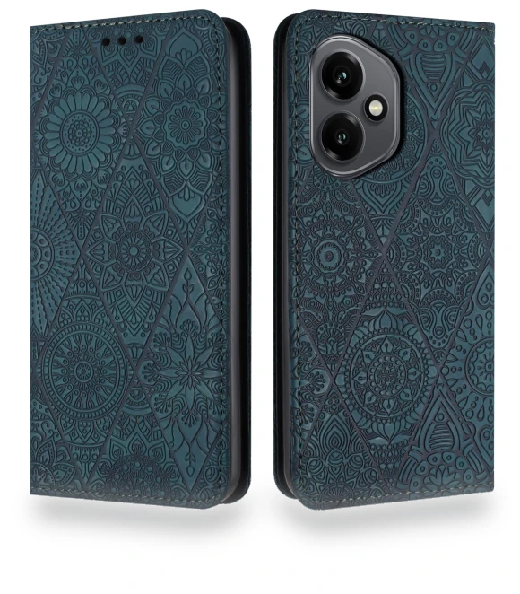 Imprinted Flower Wallet Stand Leather Phone Cover — Smartwatch Protectors, Smartwatch 2025