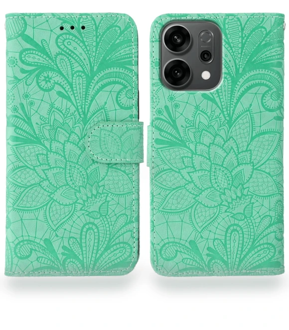 Lace Flowers PU Leather Flip Wallet Phone Cover — Sleeves, Smartwatch 2025