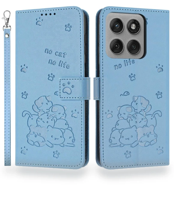Leather Wallet Case with Cat Print and Strap — Basic Cases, Smartwatch 2025