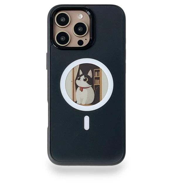 Magnetic Case with NFC DIY Customizable Round Screen Smart E-Ink Phone Cover — Protective Covers, Choices Samsung Cases
