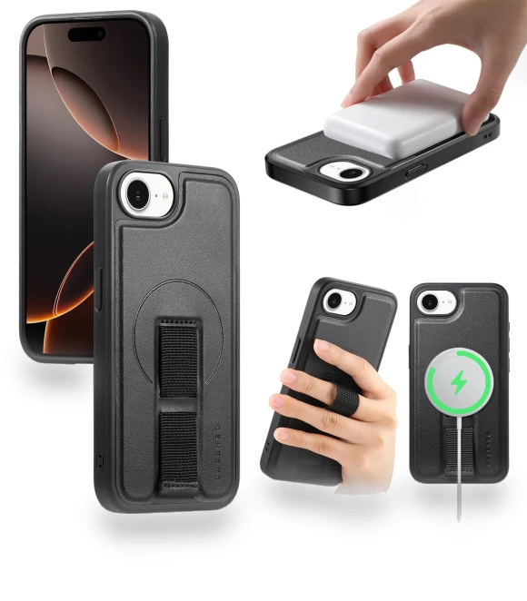 Magnetic Case with PU Leather Strap — Phone Accessories, CASENEO
