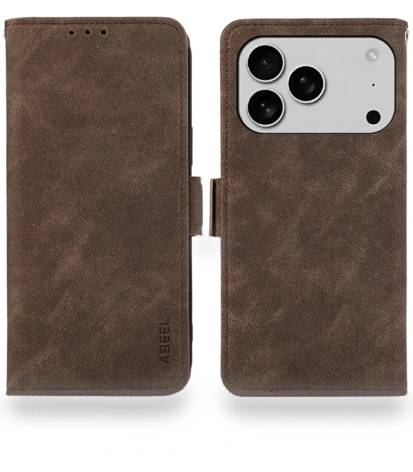 PU Leather Folio Stand View RFID Blocking Phone Cover — Phone Accessories, ABEEL