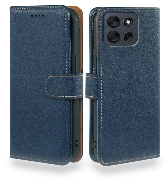 RFID Blocking Wallet Litchi Texture Leather Phone Cover — Passport Covers, Smartwatch 2025