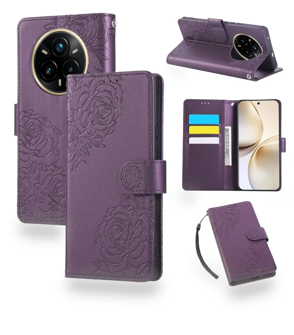 Rose Flower PU Leather Wallet Phone Cover — Basic Cases, Smartwatch 2025