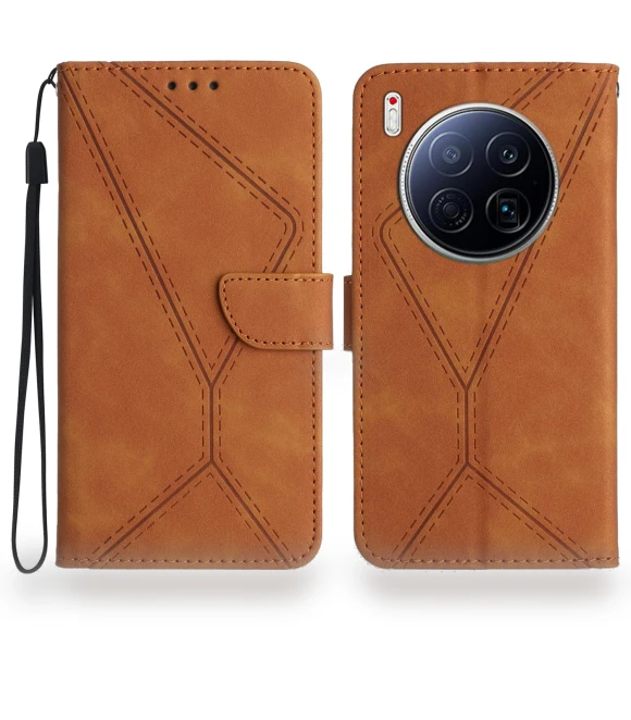 Skin Touch Lines Imprinted PU Leather Flip Phone Cover — Flip Cases, Smartwatch 2025
