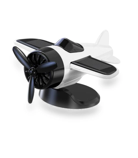 Solar-Powered Airplane Car Ornament — Car Antenna Decorations, CAR SHOW