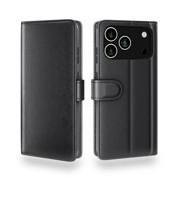 Split Leather Phone Cover with Wallet Card Slot — Basic Cases, Smartwatch 2025