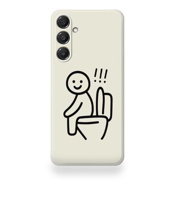Stickman Toilet Pattern Printing Straight Edge TPU Phone Back Cover — Back Covers, Smartwatch 2025