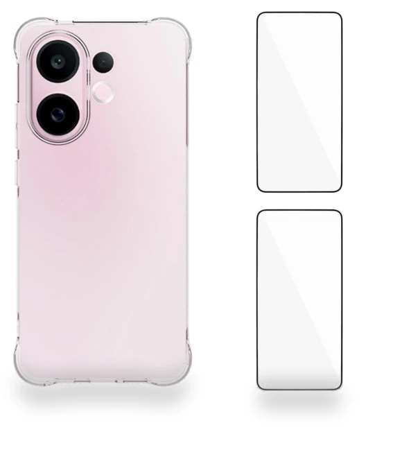 TPU Phone Case with Tempered Glass Screen Protectors — Screen Protectors, Smartwatch 2025
