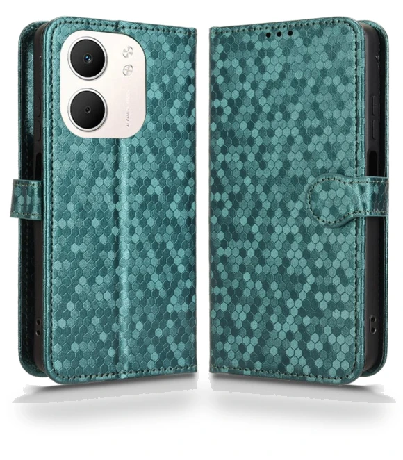 Wallet Case Dot Pattern Imprint PU Leather Phone Cover with Wrist Strap — Smartwatch Protectors, Smartwatch 2025
