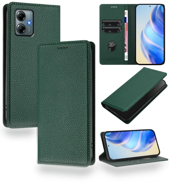 Wallet Case RFID Blocking Litchi Texture Leather Mobile Cover — Passport Wallets, Smartwatch 2025