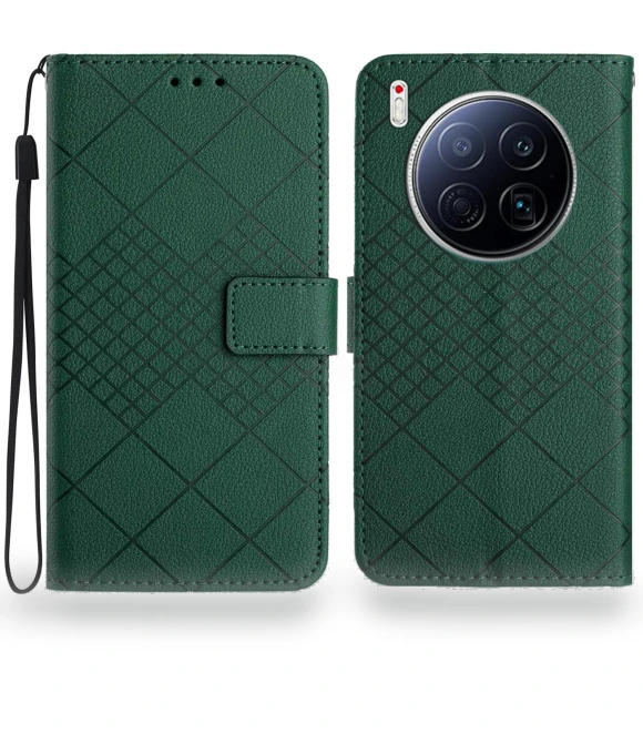 Wallet Imprint PU Leather Flip Folio Phone Cover — Flip Cases, Smartwatch 2025