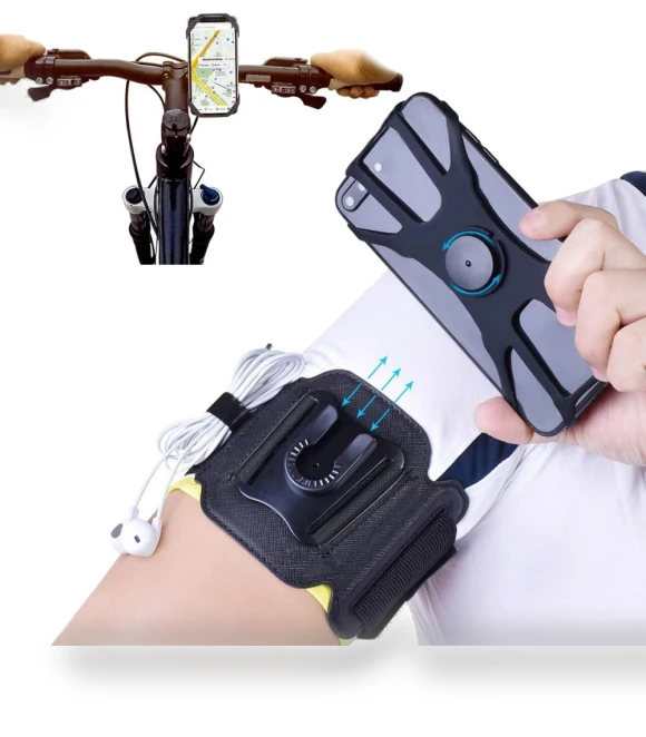 2 in 1 Cell Phone Armband for Running Detachable with Bike Phone Mount Silicone — Armbands, Songpenglin
