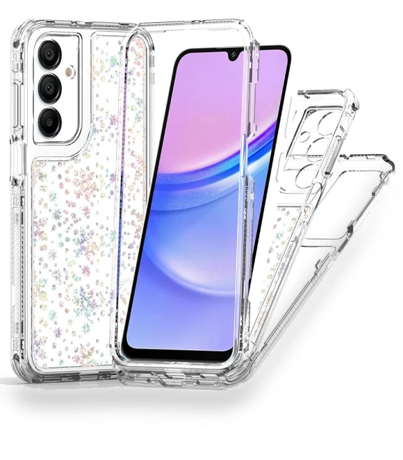Acrylic TPU Clear Phone Cover with Laser-printed Film Snowflakes — Screen Protectors, Smartwatch 2025