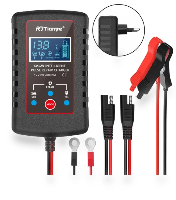 Automatic Float Charger for Motorcycle, Lawn Mower, Smart Battery Charger with Multiple Protections — Chargers, Home Furnishing Department Mall