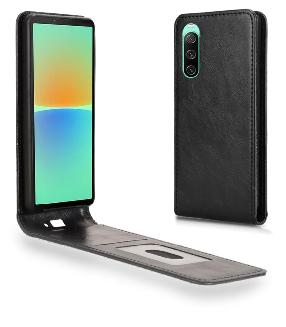 Case with Card Slot Magnetic Vertical Flip Leather Phone Cover — Flip Cases, Smartwatch 2025