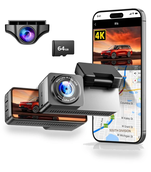 Dual Camera 4K Dash Cam — Dashboard Cameras, Zen-Japan Electronics