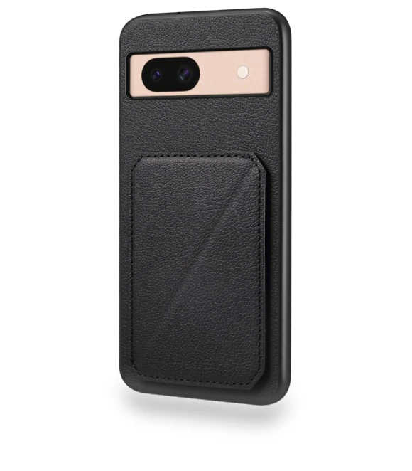 Kickstand Leather+PC+TPU Phone Cover with Hidden Card Holder — Phone Accessories, Smartwatch 2025