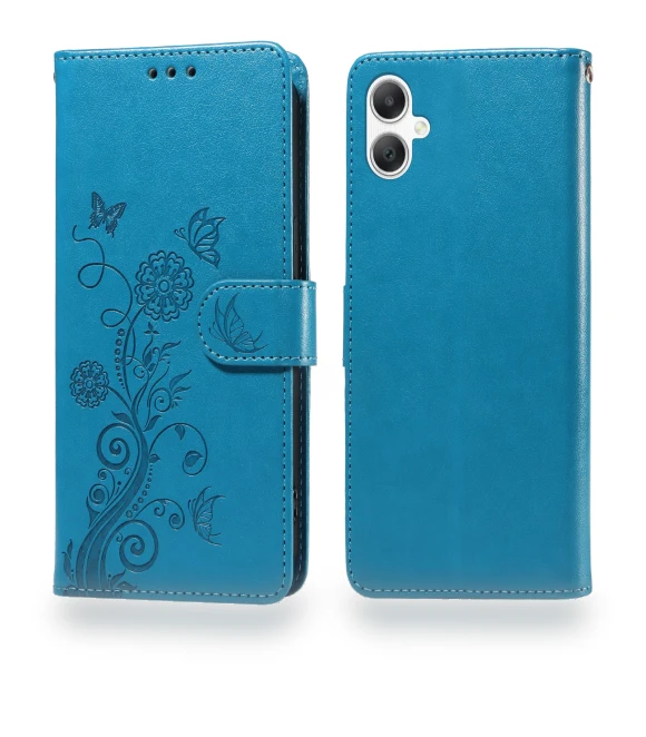 Leather Case Butterfly Floral Imprint Wallet Stand Cover — Flip Cases, Smartwatch 2025