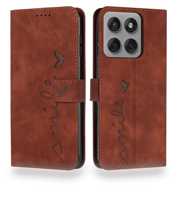 Leather Case Stand with Heart Embossed Pattern — Flip Cases, Smartwatch 2025