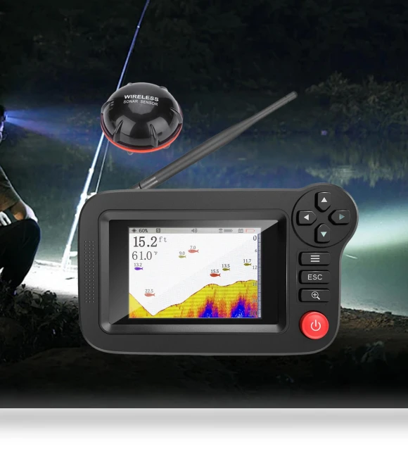 Rechargeable 3.5-inch Display Smart Fish Finder for Ice and Sea — Fishfinders, Hobbies