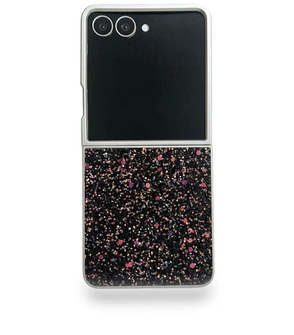Rubberized Silver Edge Phantom Glitter Hard PC Phone Cover — Basic Cases, Smartwatch 2025