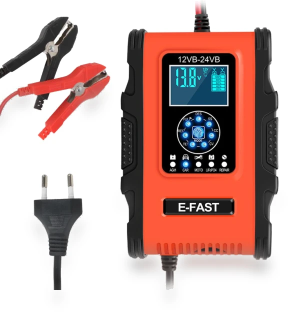 Smart Car Battery Charger with Digital Display — Chargers, Home Furnishing Department Mall