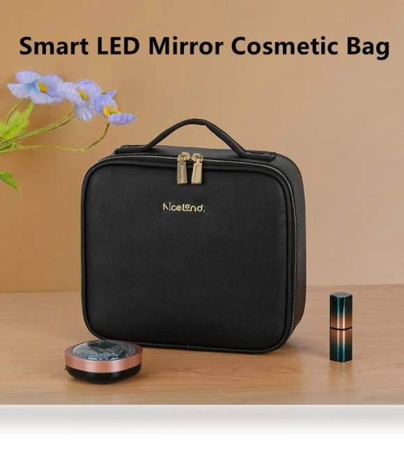 Smart LED Cosmetic Bag with Mirror — Cosmetic Cases, Jing Jing xi