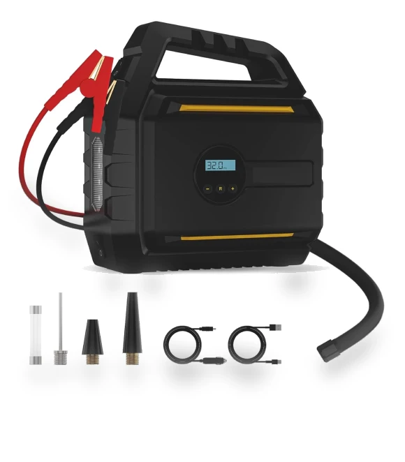Smart Tyre Inflator with Jump Starter — Jump Starters, Navya Handicraft