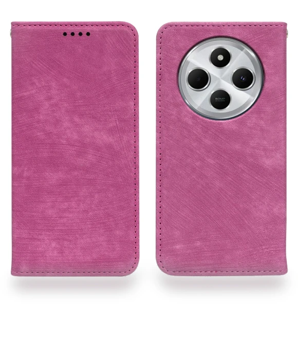 Strong Magnetic Leather Wallet Phone Cover with Striped Texture — Flip Cases, Smartwatch 2025