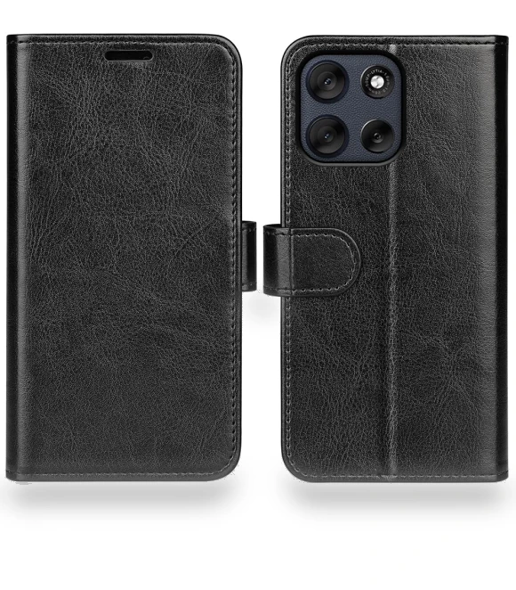 Textured Crazy Horse Stand Leather Phone Case — Flip Cases, Smartwatch 2025