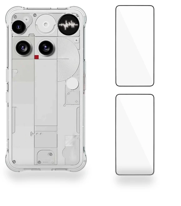 TPU Phone Case with 2 Tempered Glass Screen Protectors — Screen Protectors, Smartwatch 2025