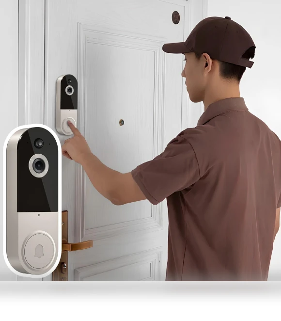 Wireless Video Doorbell with Outdoor Camera — Smart Home Security, Hong Rose