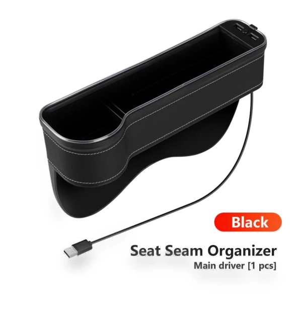 Car Gap Storage Box with RGB USB Smart Fast Charger — Bench Seat, Reakosound