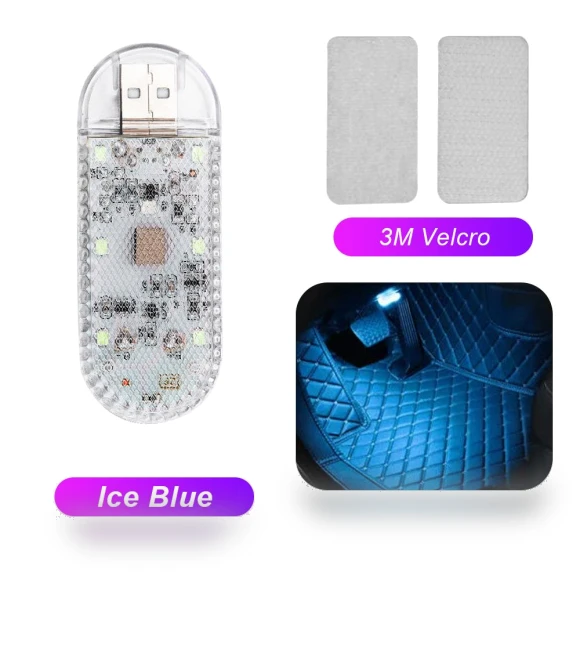 LED Car Interior Light with USB Wireless Charging — Courtesy Lamp, 888 Auto Parts Town