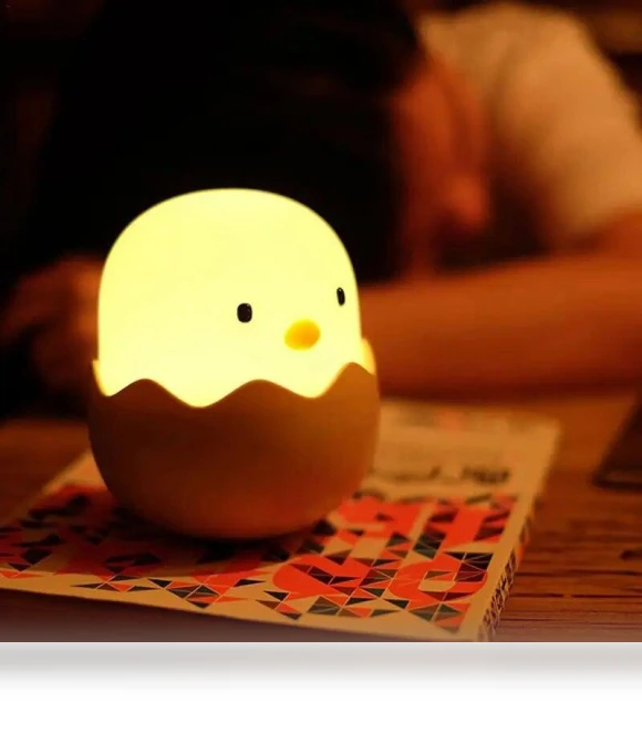 Silicone Touch Sensor Chicken Egg LED Night Light — Night Lights, We Satisfied
